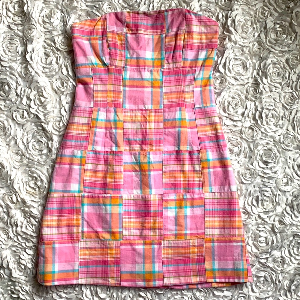 Y2k Nantucket Brand patchwork plaid dress size 0